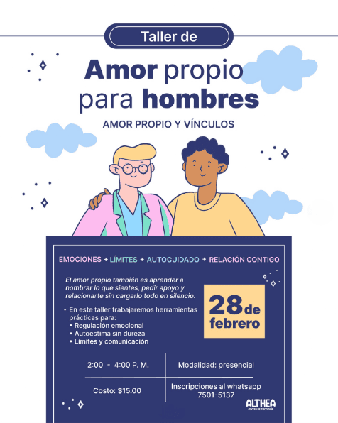 Taller de Amor Propio para Hombres: Amor propio y vínculos.