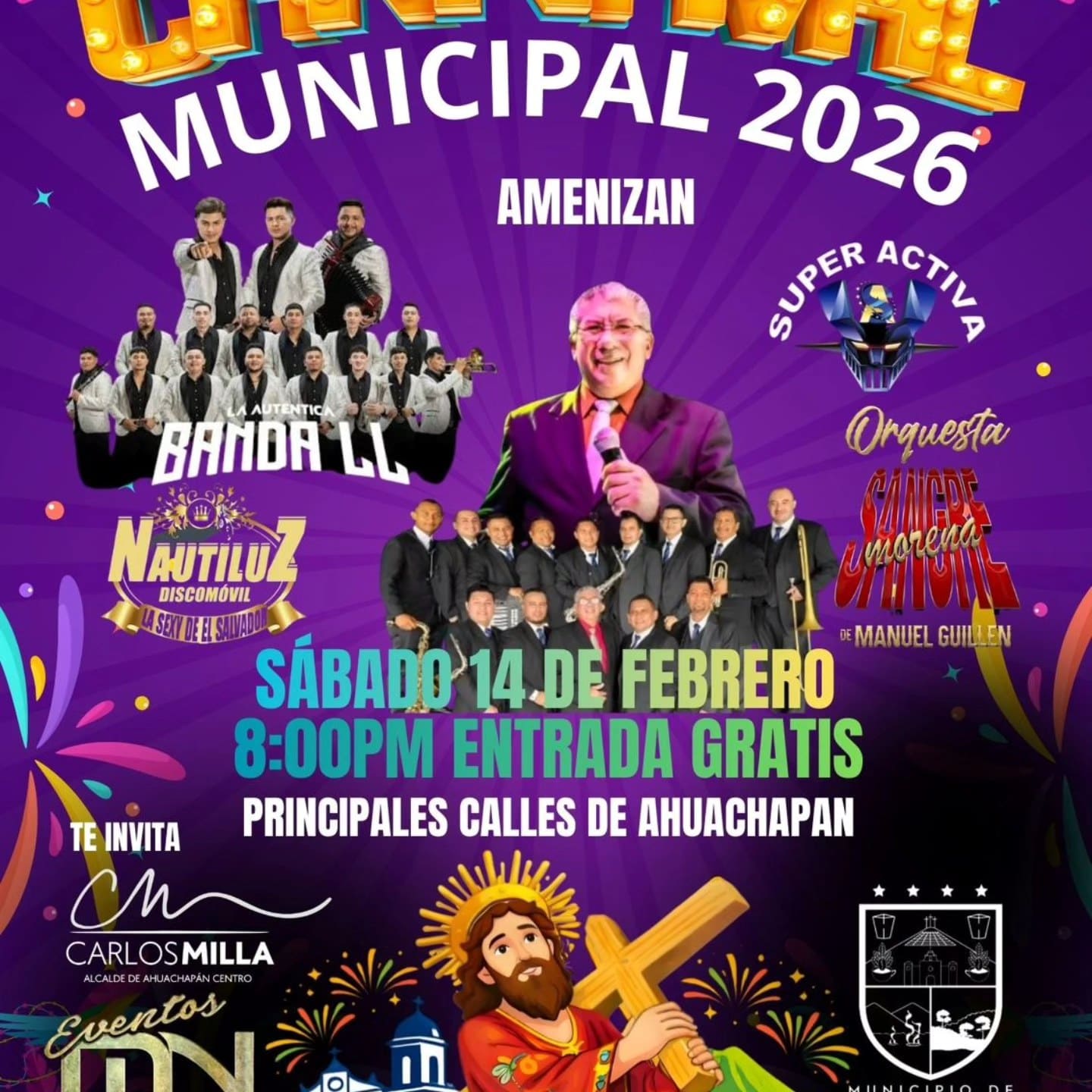 🎉 Carnaval Municipal 2026 – Ahuachapán 🎉