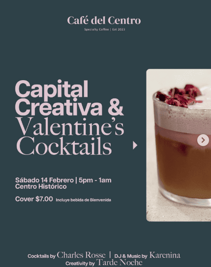 Capital Creativa & Valentine Cocktails 🎨🍸