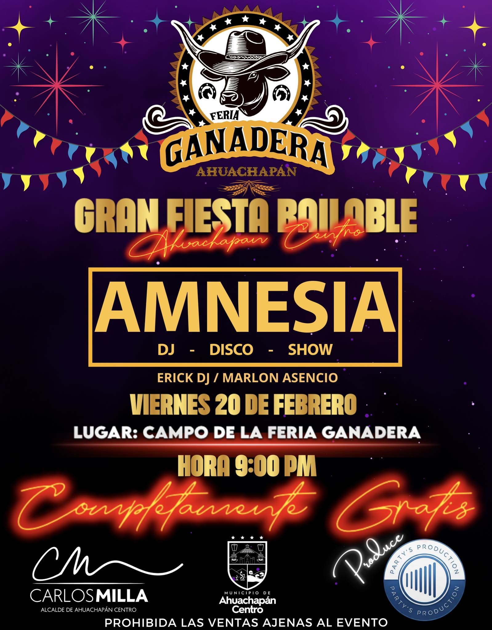 🎉 Gran Fiesta Bailable – Feria Ganadera Ahuachapán 🎉