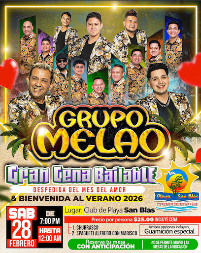 🎶✨ Gran Cena Bailable con Grupo Melao ✨🎶
