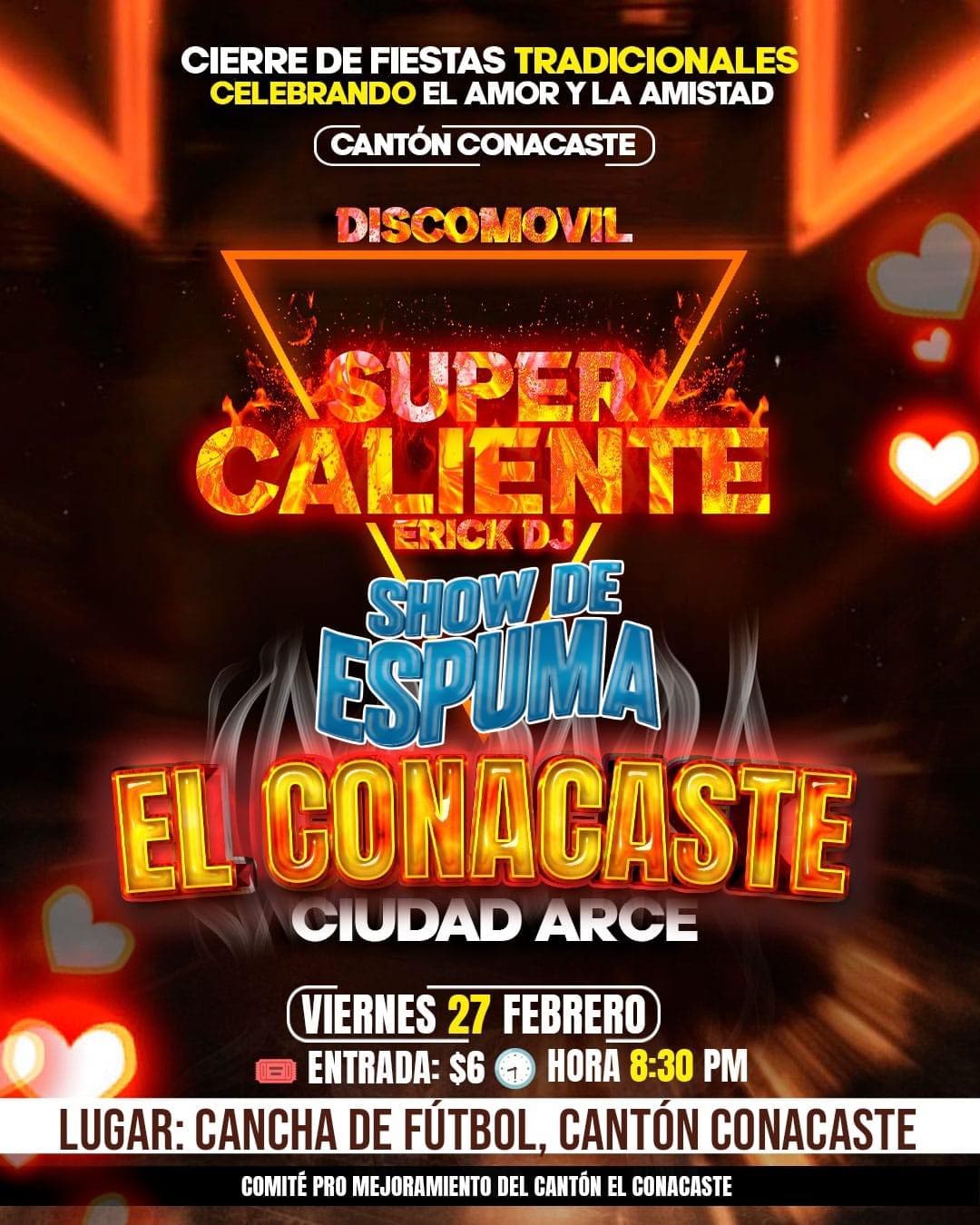 Cierre de fiestas patronales en conacaste